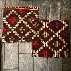 2 Aztec Wool Pillow Covers